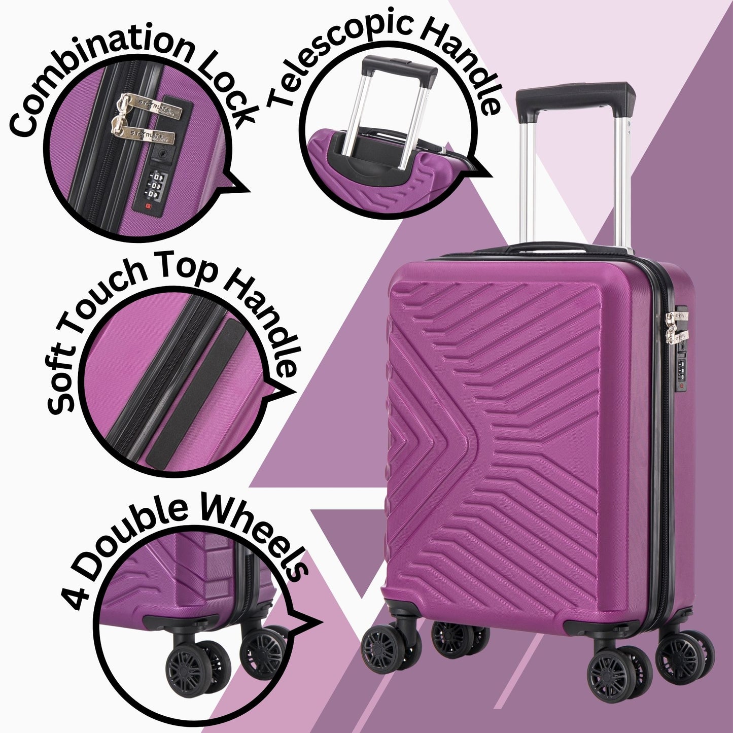 EasyJet 45x36x20 Underseat ABS147 Purple