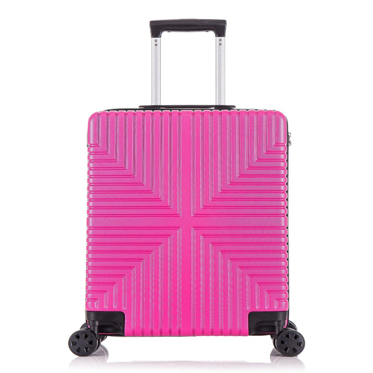 Niovx EasyJet Underseat Bag - 4 Wheel Hard Shell - Fits Carryon 45x36x20 cm - ABS30 Pink Starlite Luggage