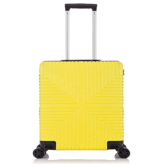 Niovx EasyJet Underseat Bag - 4 Wheel Hard Shell - Fits Carryon 45x36x20 cm - ABS30 Yellow Starlite Luggage