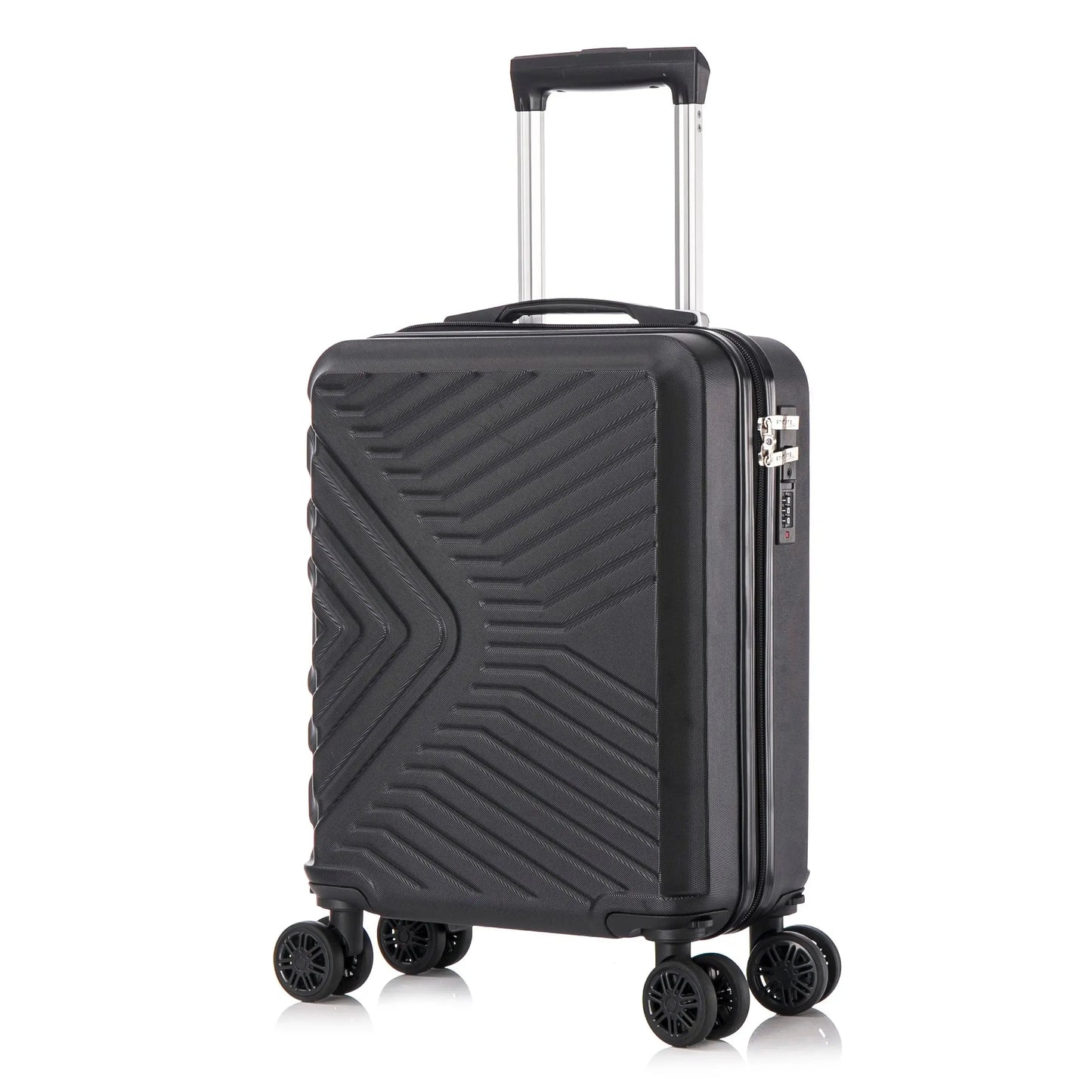 Storixx EasyJet Underseat Bag - 4 Wheel Hard Shell - Fits Carryon 45x36x20 cm - ABS147 - Black Starlite Luggage