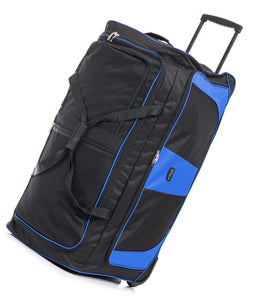 36" XL Wheeled Holdall Black With Blue