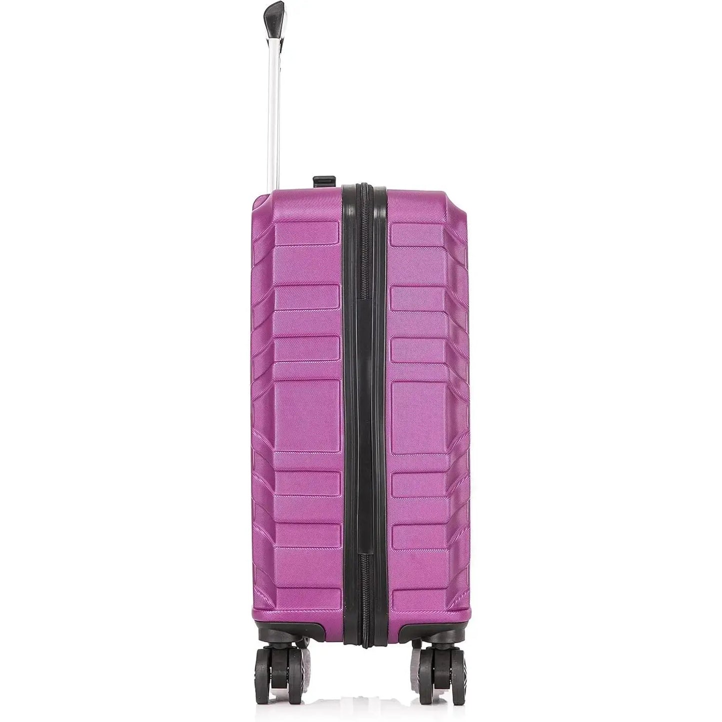 Cabin Suitcase Hard Shell Purple EasyJet 56x45x25cm Side on white background