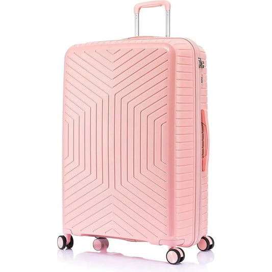 Large Suitcase in Pink on white background Front side PP20