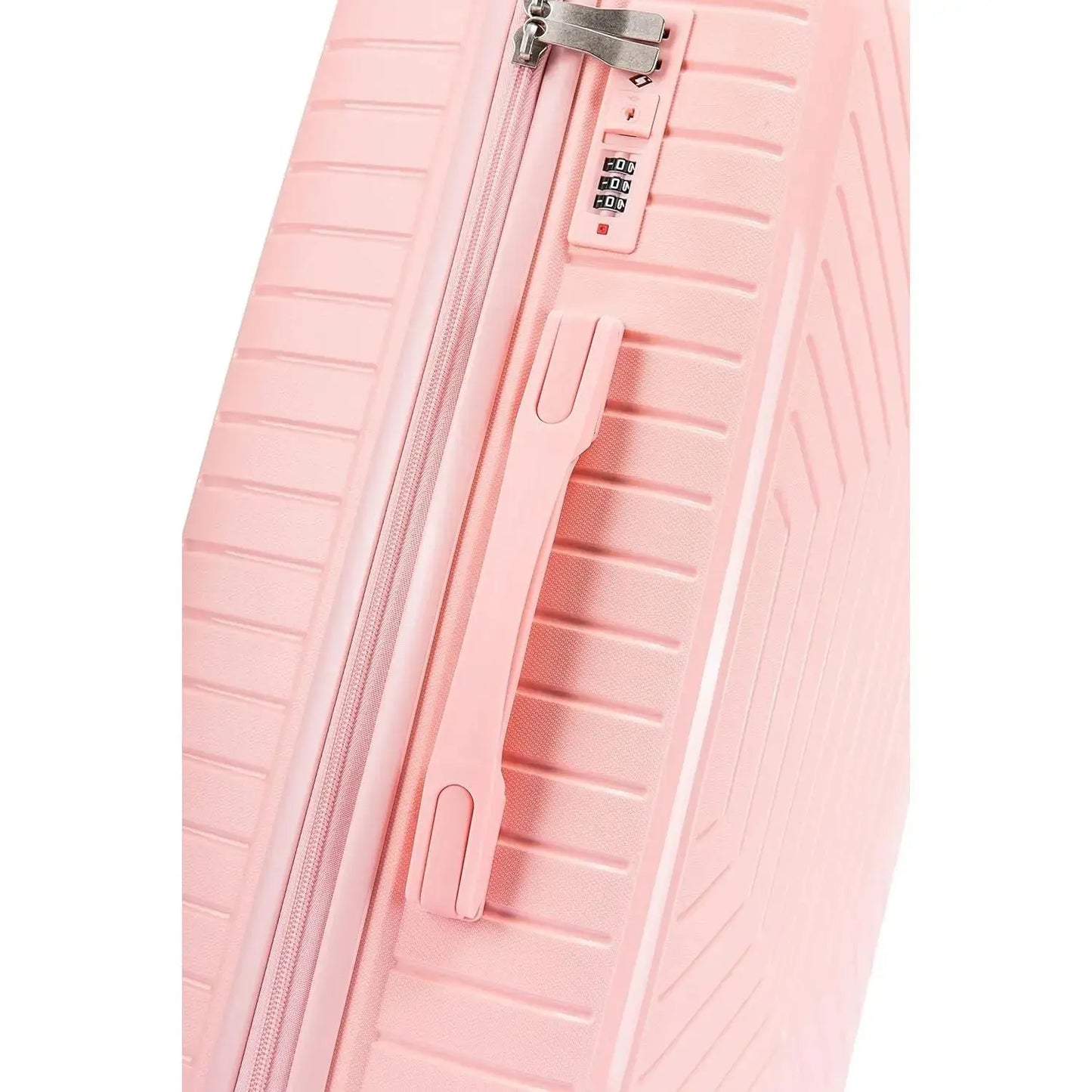 Large Suitcase in Pink on white background handle PP20