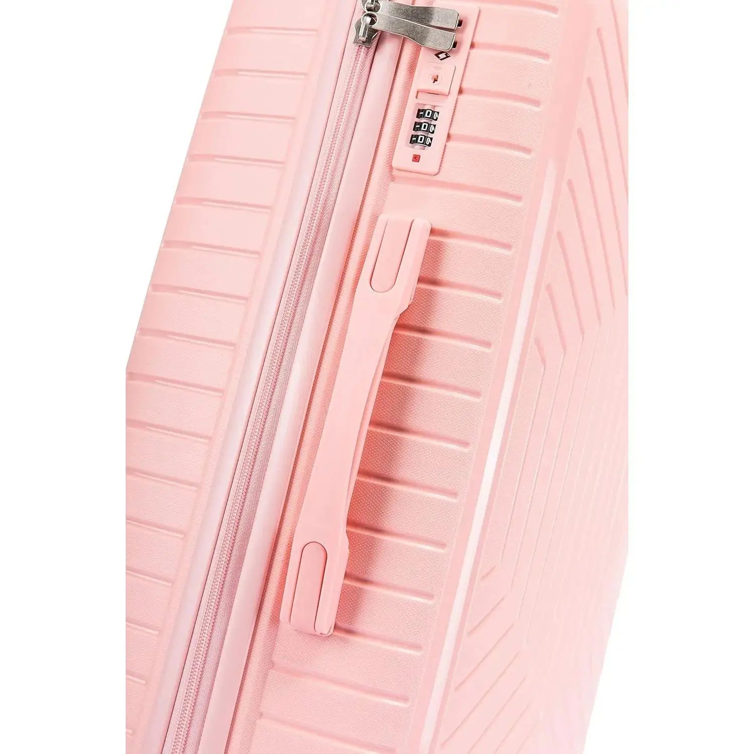 Large Suitcase in Pink on white background handle PP20