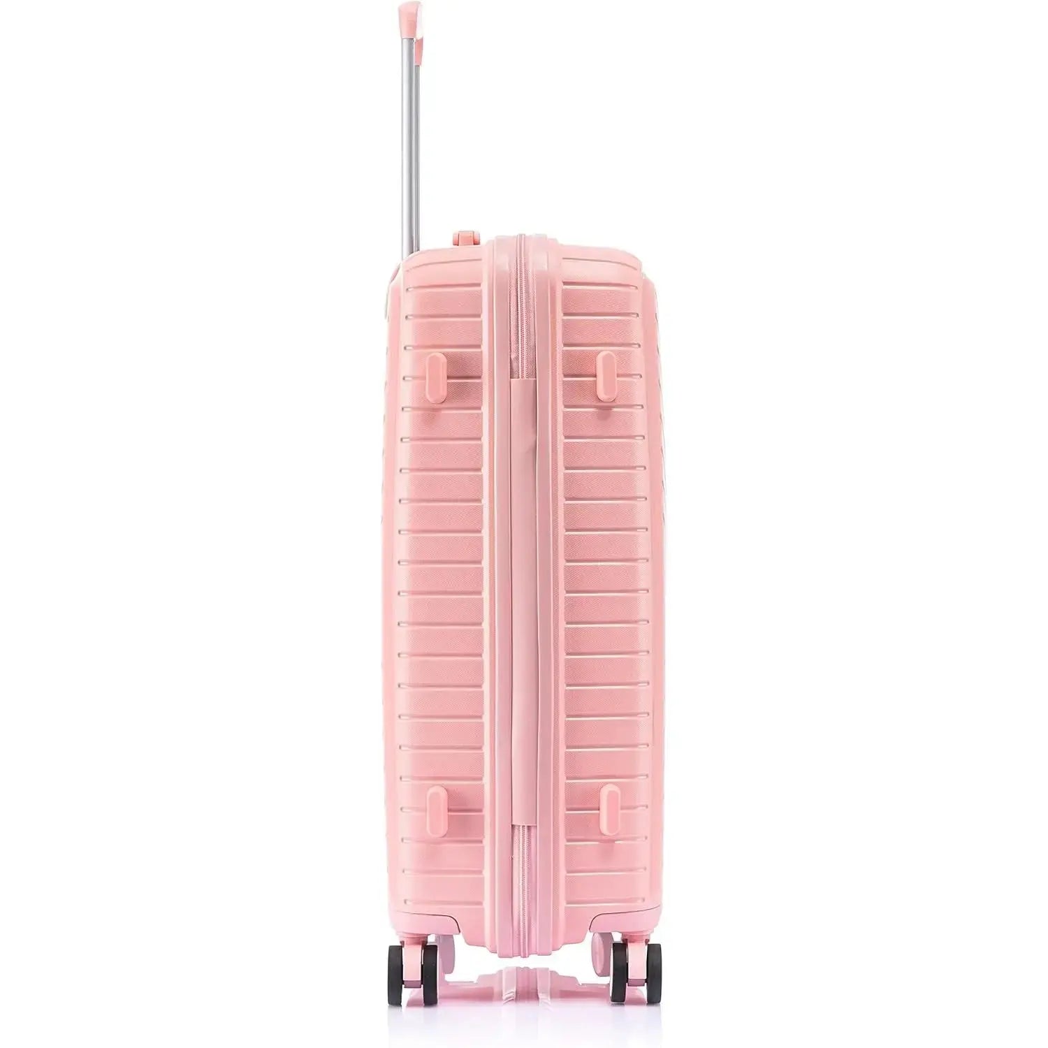 Large Suitcase in Pink on white background side PP20