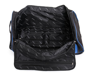 36" XL Wheeled Holdall Black With Blue