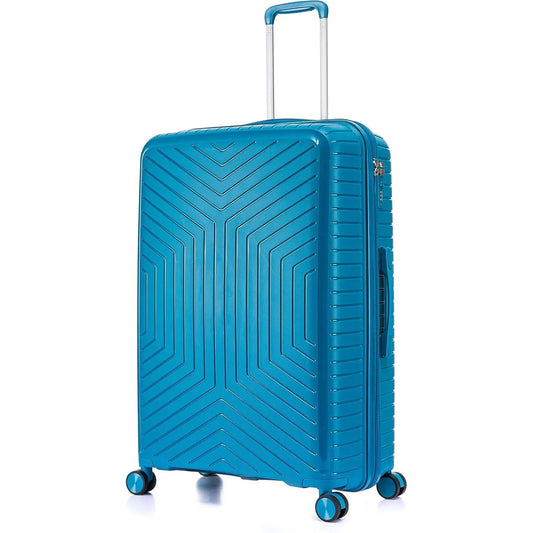 Blue Large Suitcase Front