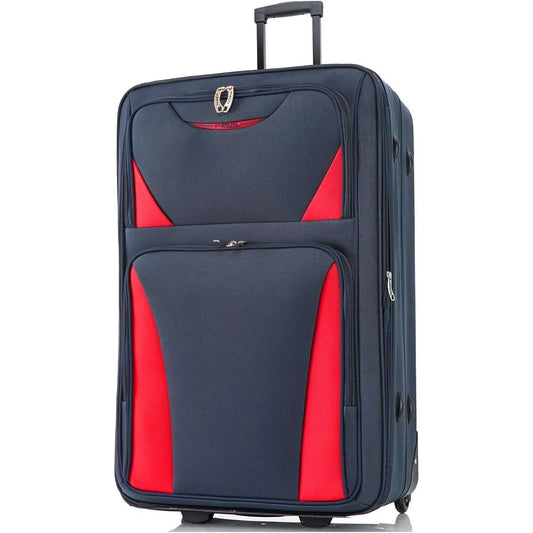 Orivo 26" Medium Suitcase - Lightweight Travel Bag With 2 wheels - DK16 - Navy Starlite Luggage