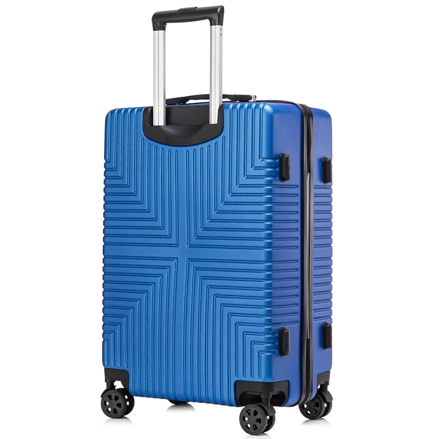 Niovx Medium Suitcase - Lightweight 4 Wheel Hard Shell Suitcase - ABS30 Blue Starlite