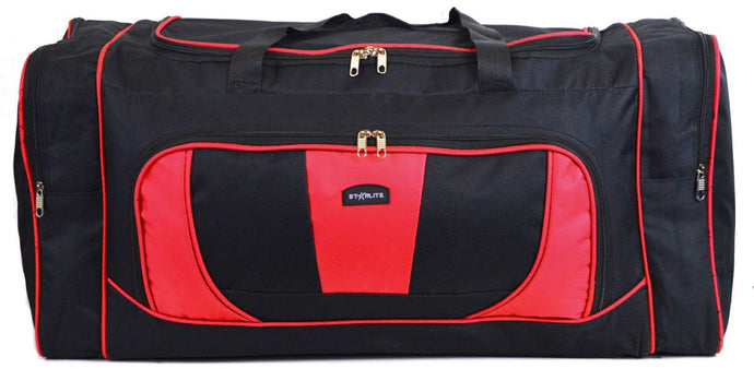 Black & Red Extra Large Holdall Duffle Bags