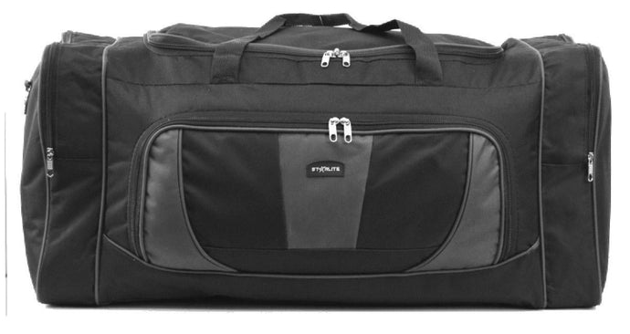 Black & Grey Extra Large Holdall Duffle Bags
