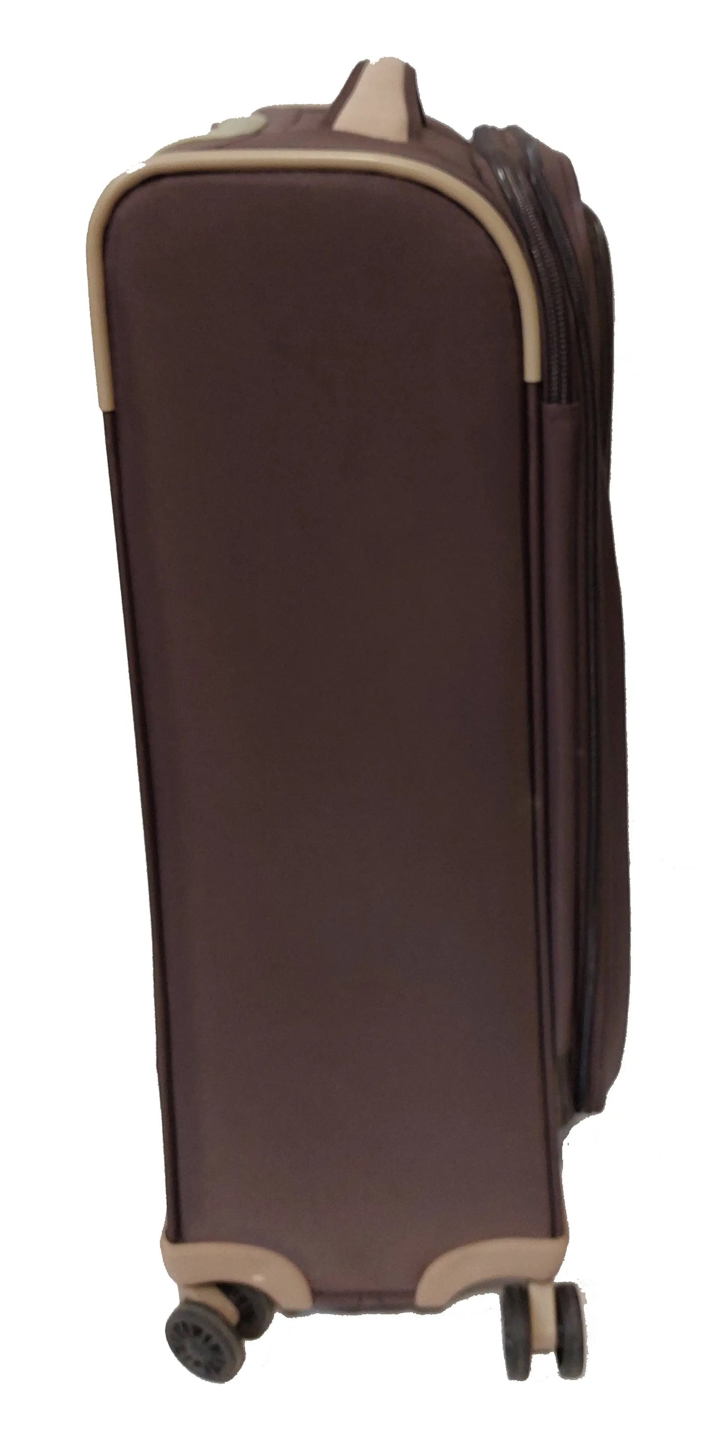 Set of 2 – Medium suitcase + Carryon 4-Wheel Lightweight Suitcases RL2001 Brown