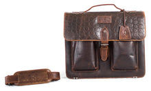 Load image into Gallery viewer, Brown Real Leather Men Laptop Bags + FREE MATCHING LEATHER WALLET