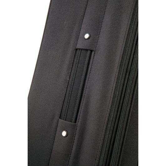 Large Suitcase side handle in DK 16 Orivo Black on white background