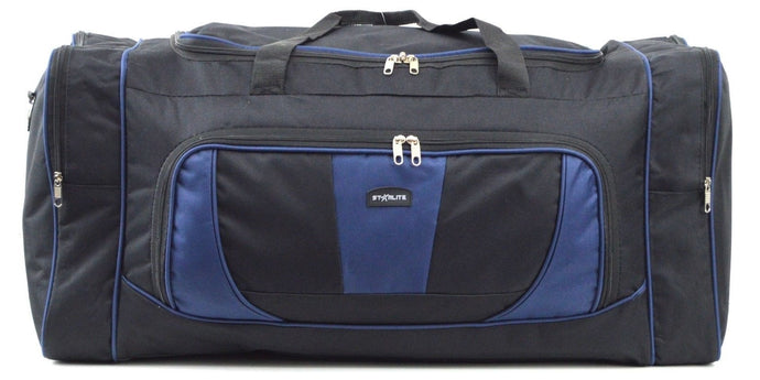 Black & Navy Extra Large Holdall Duffle Bags