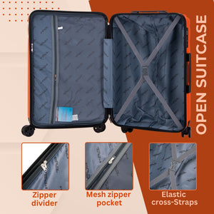 Large Hard Shell Suitcase ABS101 - Orange