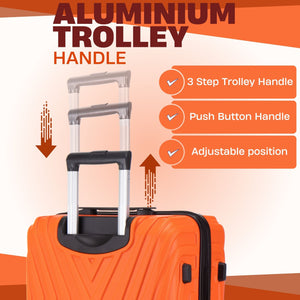 Large Hard Shell Suitcase ABS101 - Orange