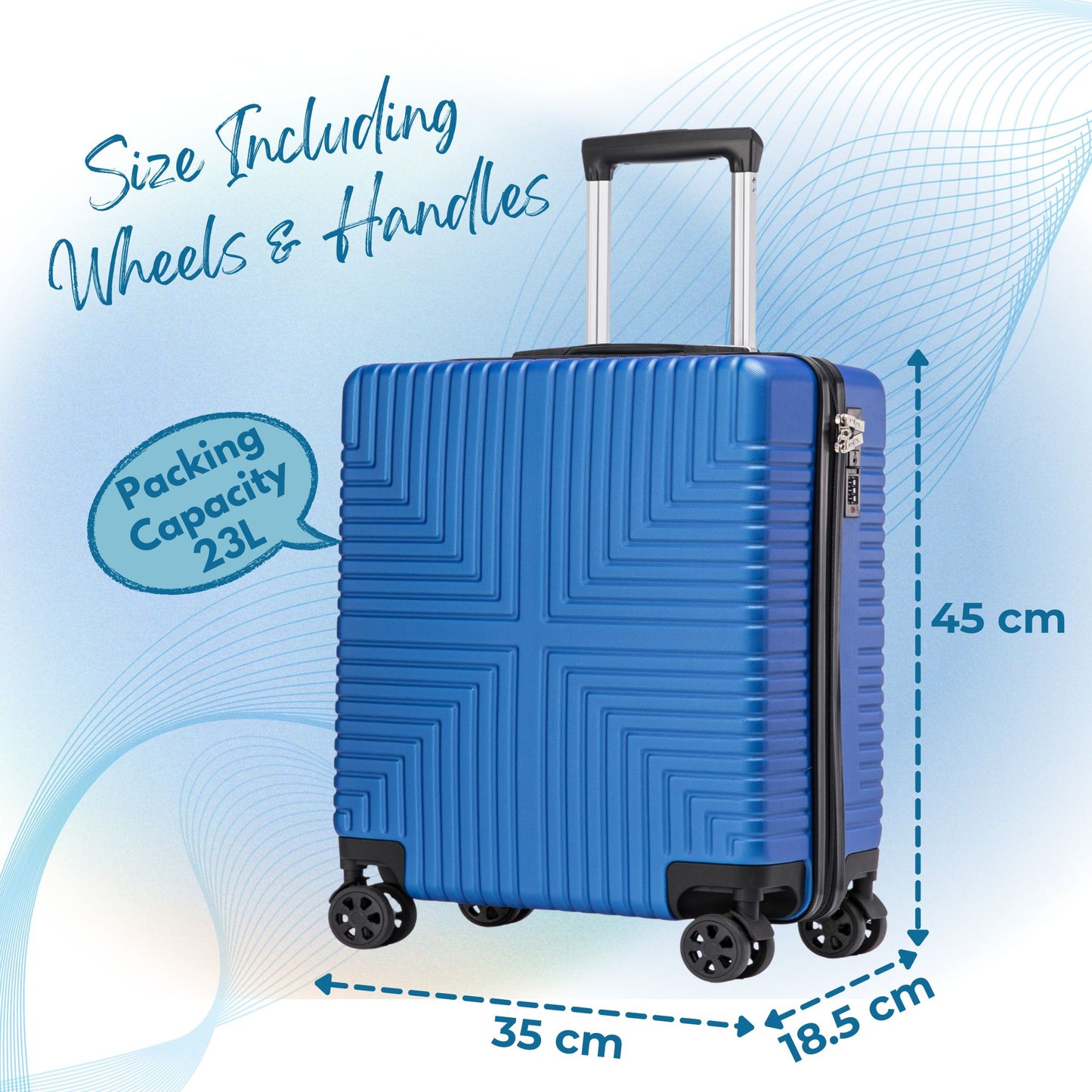 EasyJet 45x36x20 Underseat ABS-30 Blue