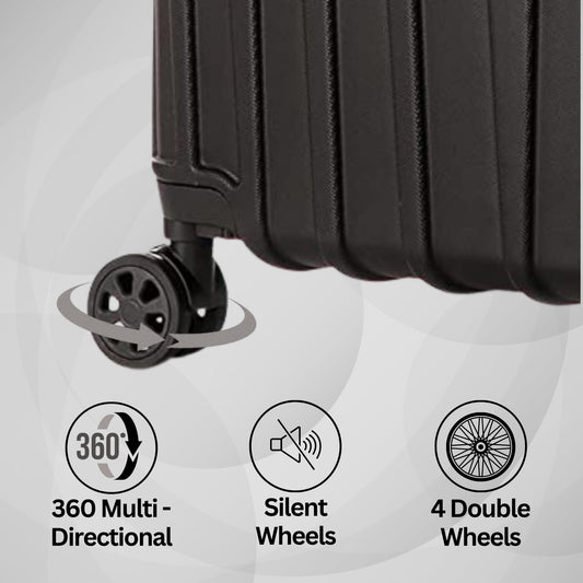 Large Hard Shell Suitcase ABS101 - Black