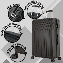 Load image into Gallery viewer, Large Hard Shell Suitcase ABS101 - Black