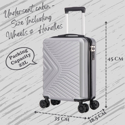 EasyJet 45x36x20 Underseat ABS147 Silver