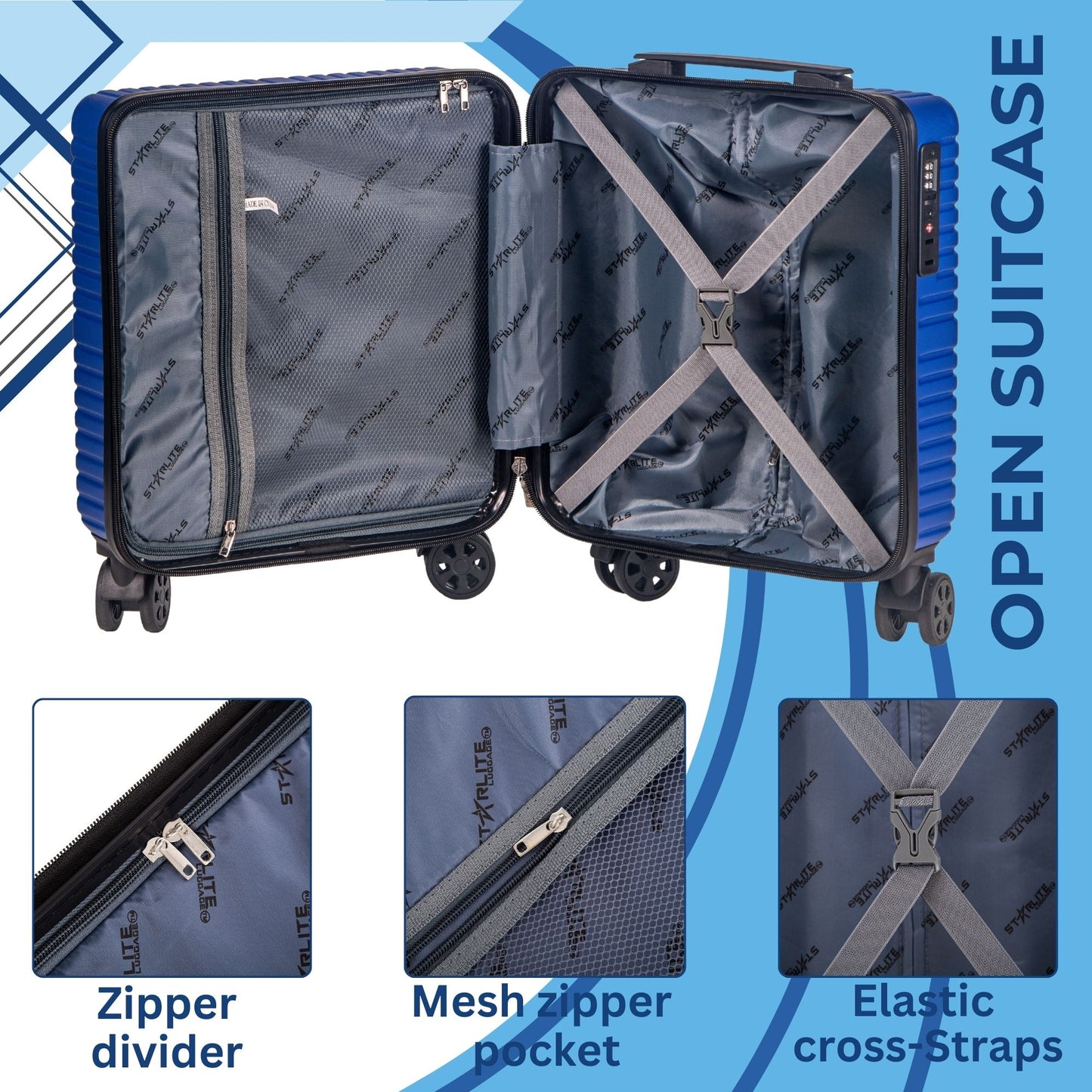 EasyJet 45x36x20 Underseat ABS-30 Blue