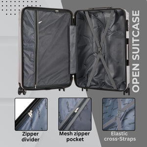 Large Hard Shell Suitcase ABS101 - Black