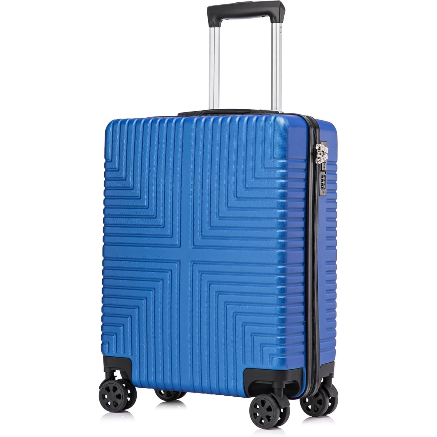 Cabin Blue Hard Shell Suitcase on white background ABS30
