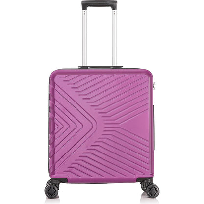 Cabin Suitcase Hard Shell Front Purple EasyJet 56x45x25cm on a white background