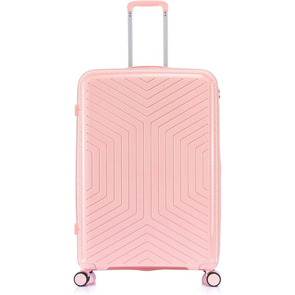 Large Suitcase in Pink on white background Front PP20 