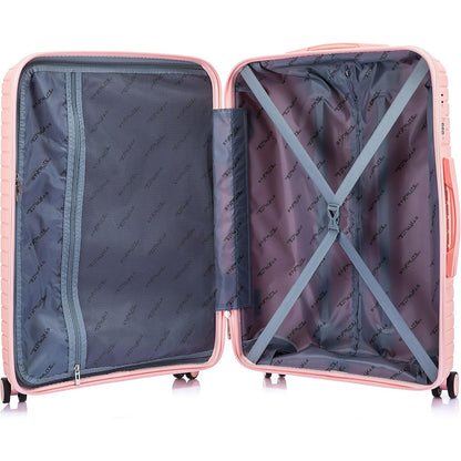 Large Suitcase in Pink on white background inside PP20 