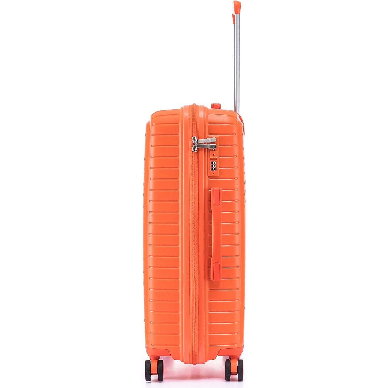 Large Suitcase in geometric pattern on a white background TSA Lock PP20 Orange 