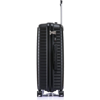 Large Suitcase with a geometric pattern on a white background Back TSA Lock in Black PP20
