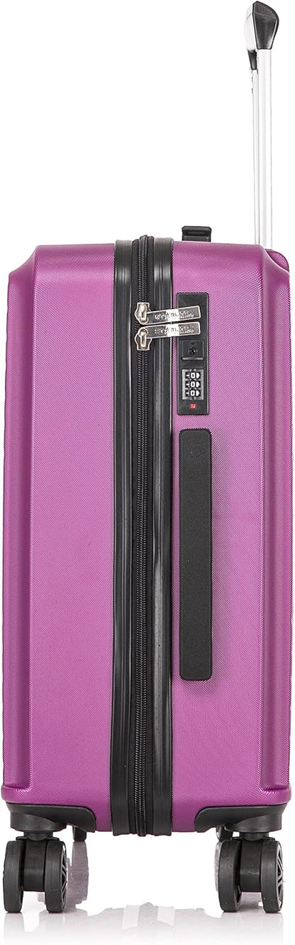 Cabin Suitcase Hard Shell Purple EasyJet 56x45x25cm Side