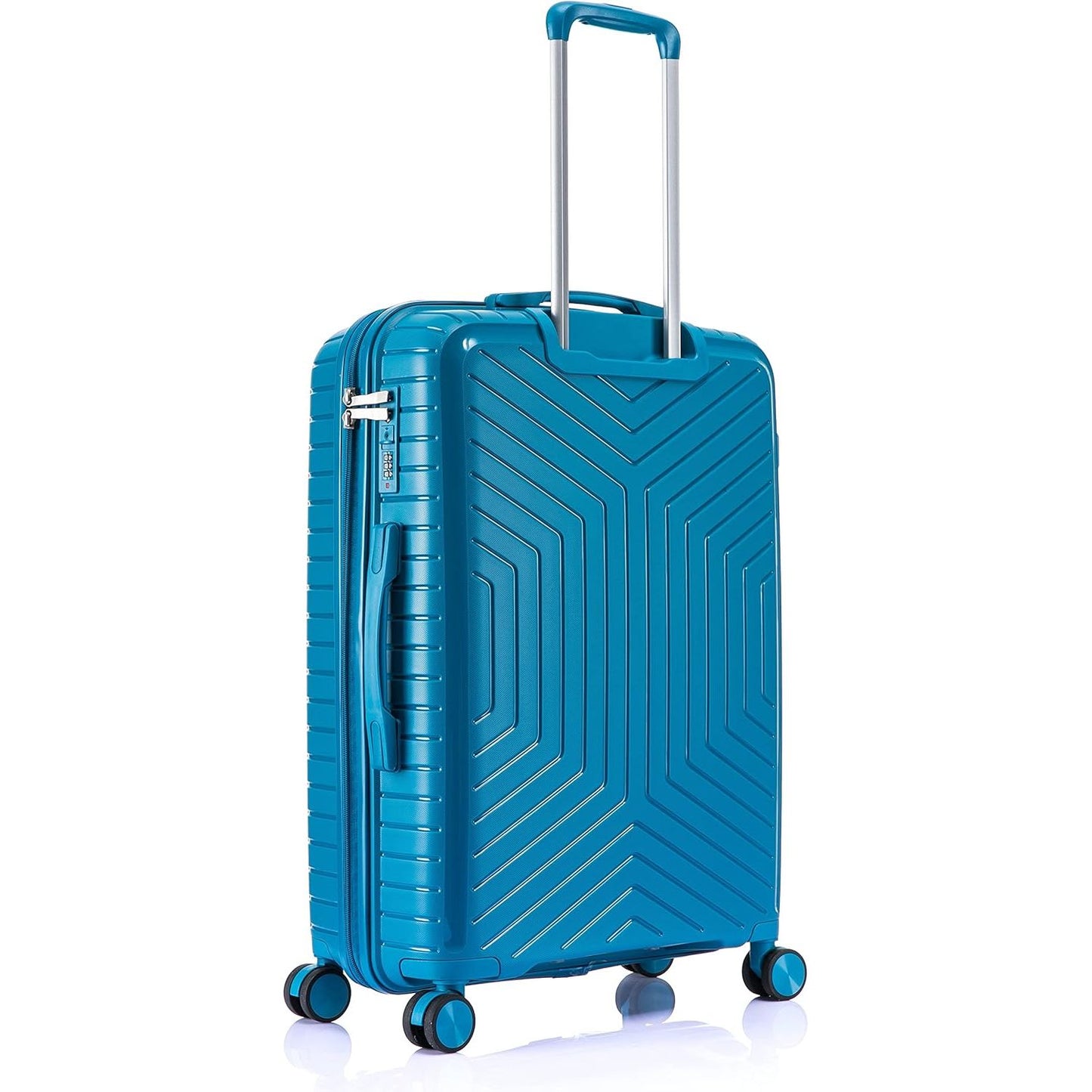 Blue Large Suitcase Back
