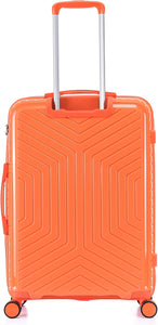 Large orange suitcase Back