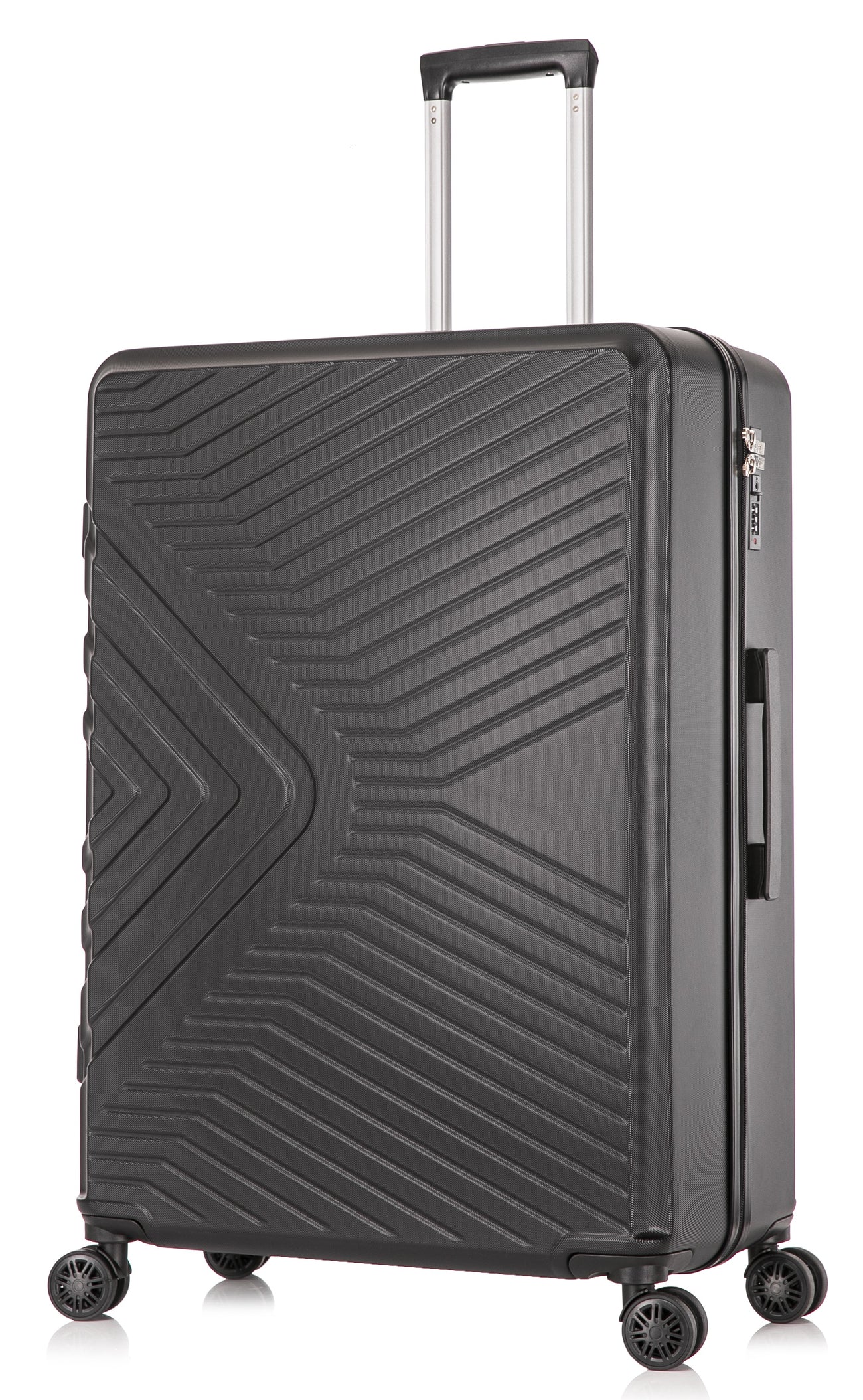 Medium ABS-147 Hard Shell Suitcase - Black