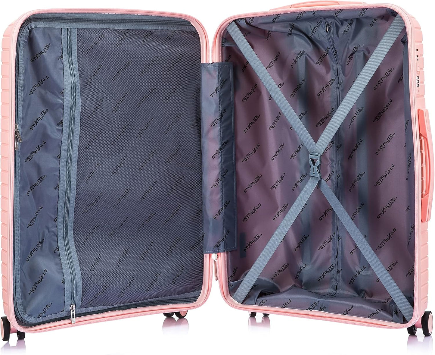 Pink Medium Suitcase Open
