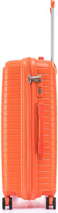Large orange suitcase side