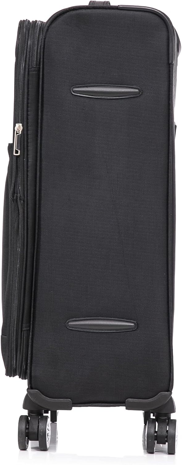 Large Lightweight Spinner Suitcase DK-08 Black 3KG