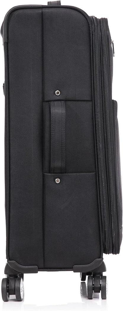 Large Lightweight Spinner Suitcase DK-08 Black 3KG