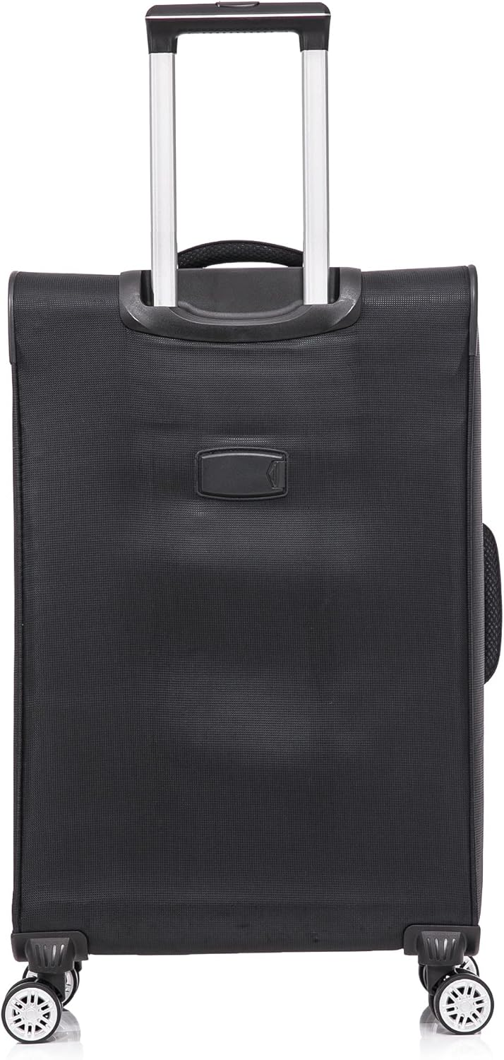 Large Lightweight Spinner Suitcase DK-08 Black 3KG