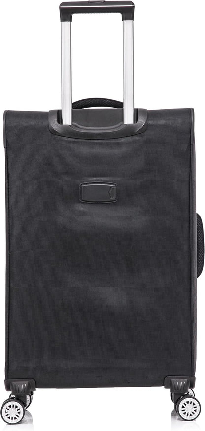 Large Lightweight Spinner Suitcase DK-08 Black 3KG