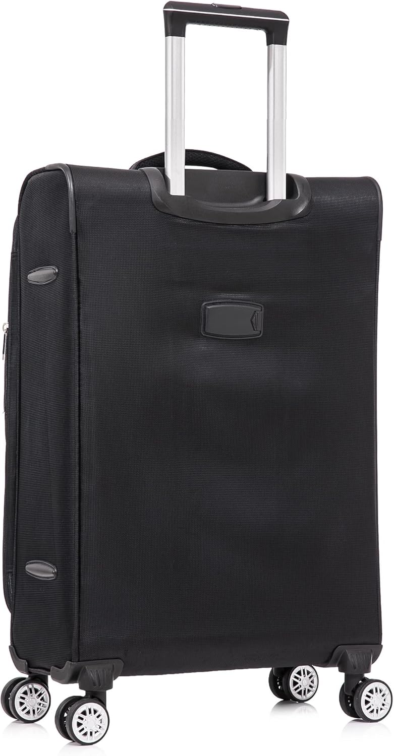 Large Lightweight Spinner Suitcase DK-08 Black 3KG