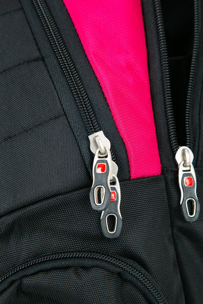Starlite Laptop Backpack - for men/women - Black with Pink