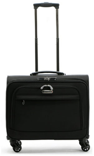 4 Wheels Spinner Laptop Case on Wheels Black