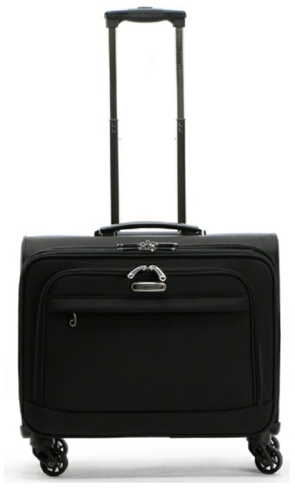 4 Wheels Spinner Laptop Case on Wheels Black