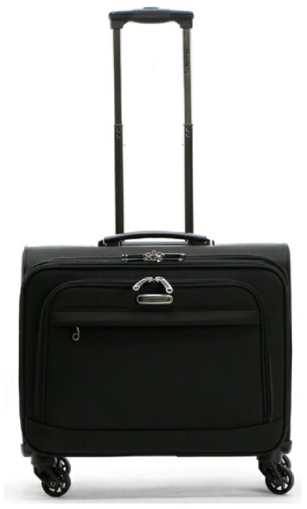 4 Wheels Spinner Laptop Case on Wheels Black