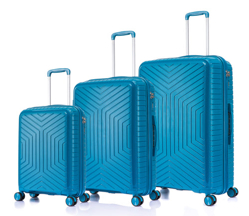 Set of 3 Polypropylene Hard Shell PP20 - Blue